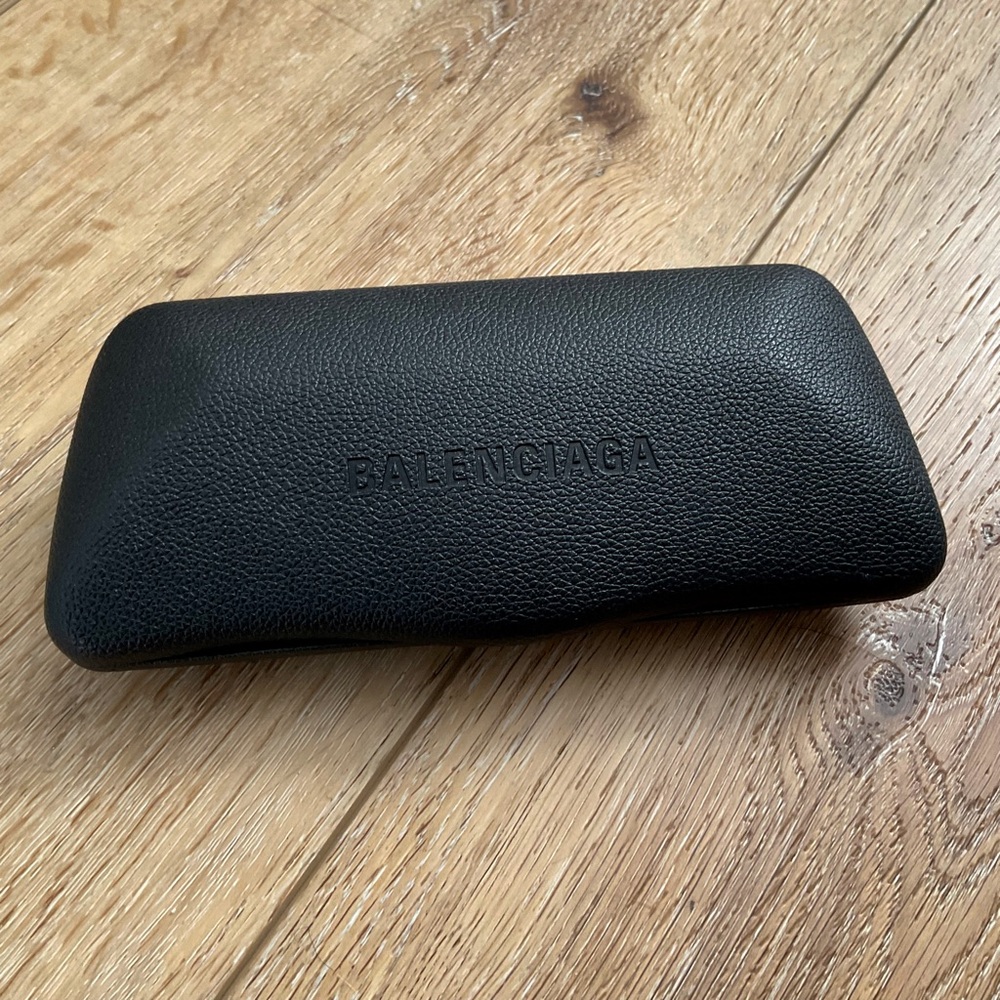Balenciaga Textured Black Eyewear Case